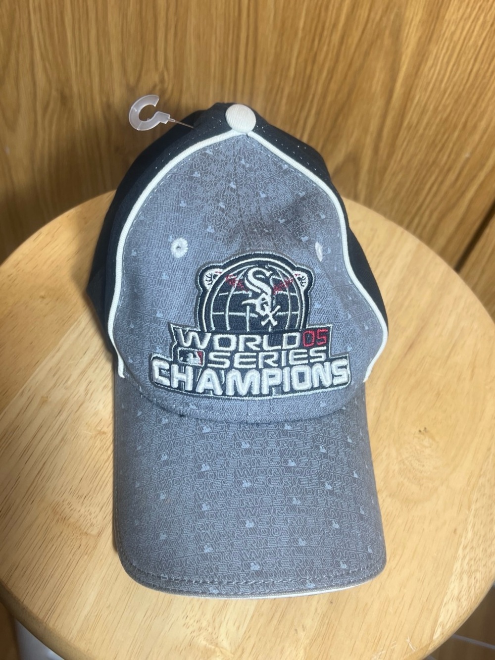 New Era Gray and Black World Series Champions Baseball Cap